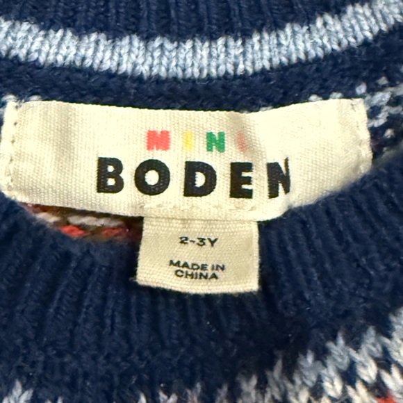 Mini Boden Kids’ Fair Isle Crewneck Sweater - Picture 4 of 4